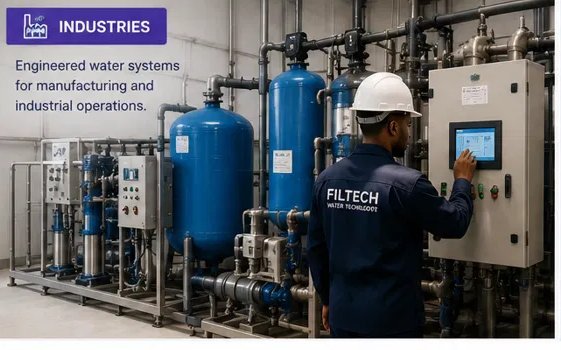 Filtech custom industrial water treatment installation