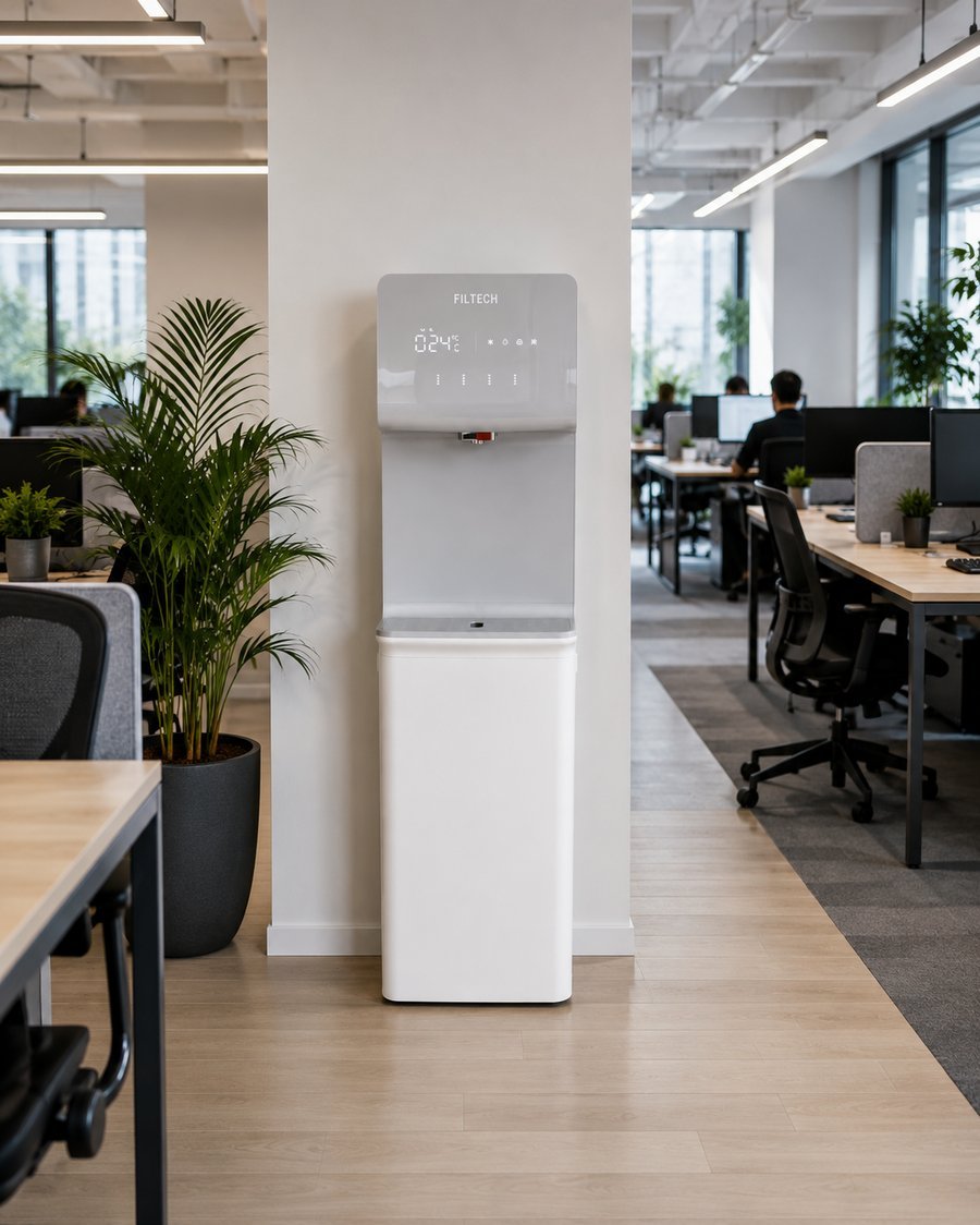 Filtech smart water dispenser in a modern office